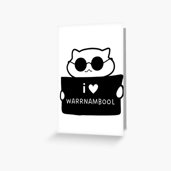 Item preview, I LOVE WARRNAMBOOL | Cute Cat Illustration | Handwritten-style Font designed and sold by RM-Journey.