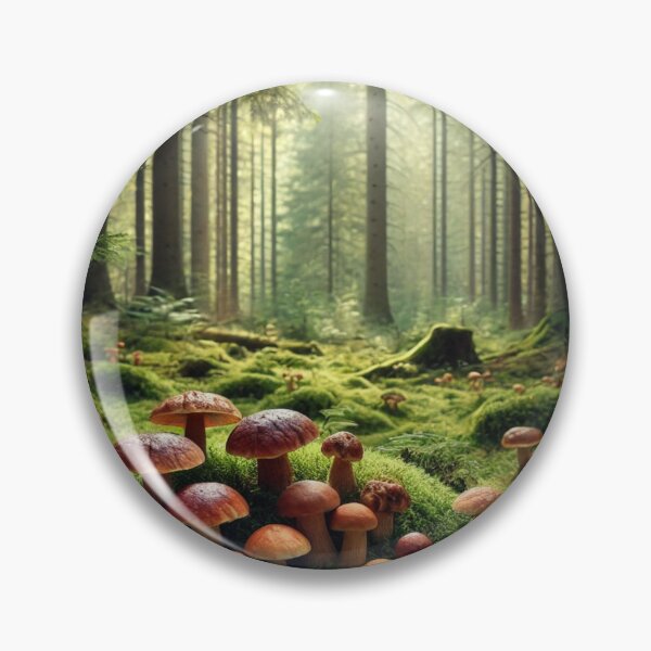 Item preview, Wild mushrooms in the forest designed and sold by ValerieStOnge.