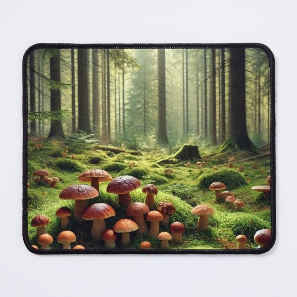 Item preview, Wild mushrooms in the forest designed and sold by ValerieStOnge.