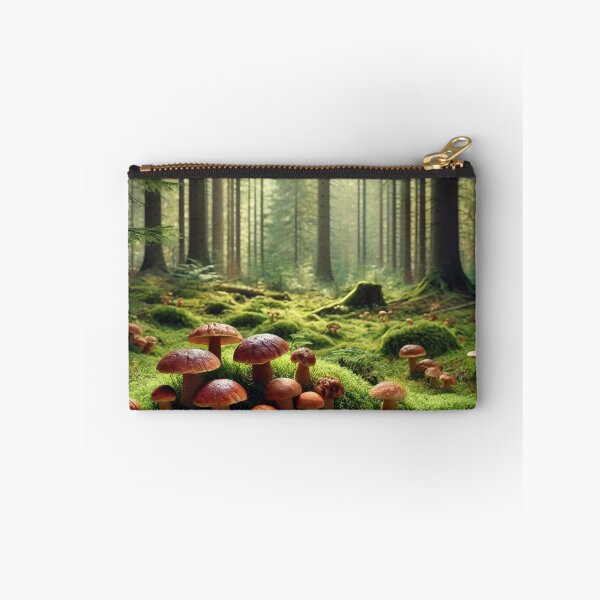 Item preview, Wild mushrooms in the forest designed and sold by ValerieStOnge.