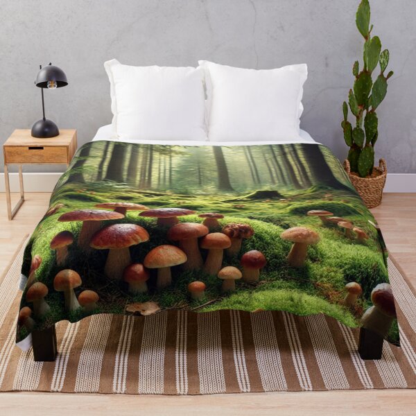 Item preview, Wild mushrooms in the forest designed and sold by ValerieStOnge.
