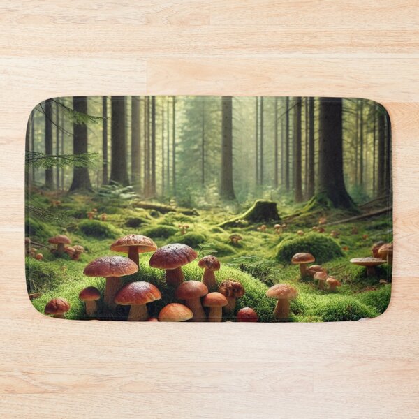 Item preview, Wild mushrooms in the forest designed and sold by ValerieStOnge.
