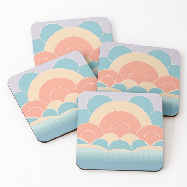 Item preview, A stylized seascape design with a sunset. designed and sold by HEMRO.