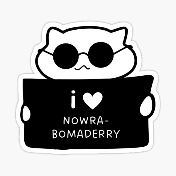 Item preview, I LOVE NOWRA-BOMADERRY | Cute Cat Illustration | Handwritten-style Font designed and sold by RM-Journey.