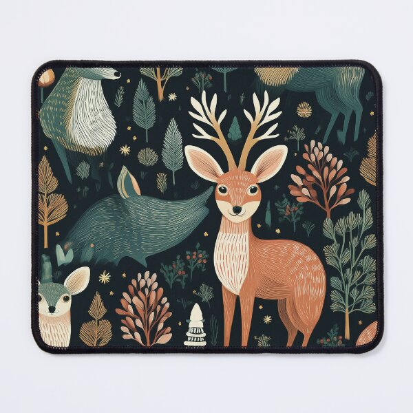 Item preview, night creatures forest animals pattern vintage designed and sold by SusanStDigital.