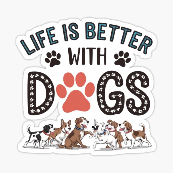 Item preview, Life is Better with Dogs Paw Print designed and sold by Color and Curve.