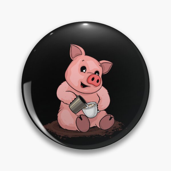 Artikelvorschau, Süßes Schwein gießt Latte Art Kaffeeliebhaber Barista entworfen und verkauft von DSWShirts.