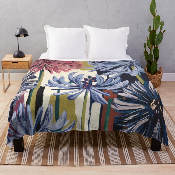 Item preview, Neo-Expressionist Art Style With Allium, Agapanthus And Scabiosa Flowers designed and sold by pixelplaza.