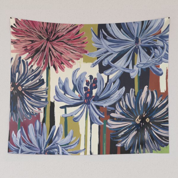Item preview, Neo-Expressionist Art Style With Allium, Agapanthus And Scabiosa Flowers designed and sold by pixelplaza.