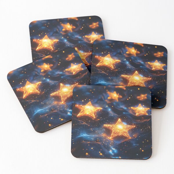 Item preview, A design of glowing stars floating on a shimmering, cosmic surface. designed and sold by HEMRO.