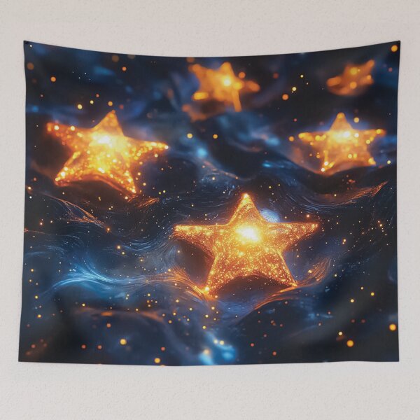 Item preview, A design of glowing stars floating on a shimmering, cosmic surface. designed and sold by HEMRO.