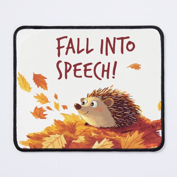 Item preview, Fall Into Speech - Cute Hedgehog in Autumn Leaves designed and sold by SmartPatterns.