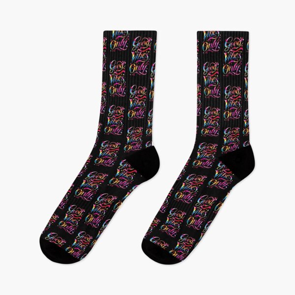 Item preview, Good Vibes Only - Unique Colorful Metallic Design - Black designed and sold by JLEmporium.