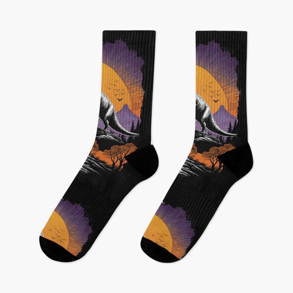 Item preview, T. Rex Silhouette with Sunset Background - Bold Retro Dinosaur Design designed and sold by CallisC-Arts.