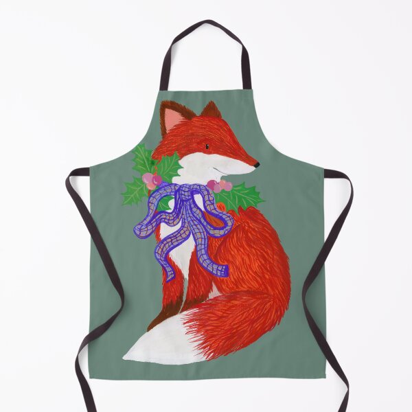 Item preview, Christmas Fox with Holly and Bow - Illustration by Jemma Jamie Skidmore  designed and sold by Jemma Jamie Skidmore.