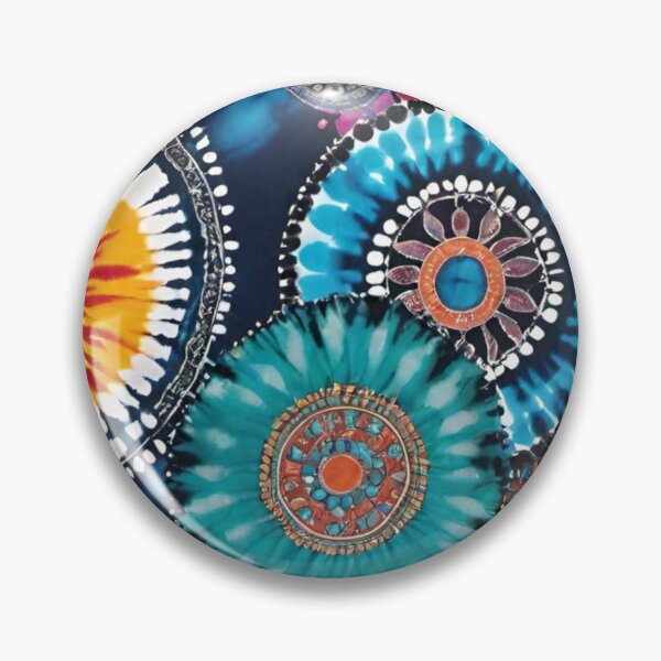 Item preview, Tie dye doodle in blue designed and sold by KirstenStar.