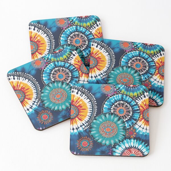 Item preview, Tie dye doodle in blue designed and sold by KirstenStar.