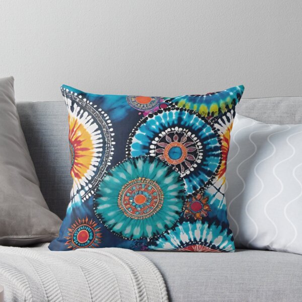 Item preview, Tie dye doodle in blue designed and sold by KirstenStar.