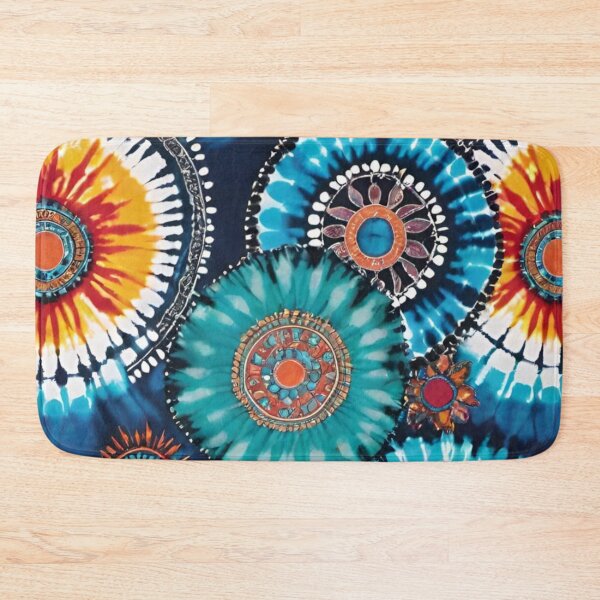 Item preview, Tie dye doodle in blue designed and sold by KirstenStar.