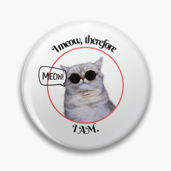 Item preview, IMeowThereforeIAm, CatPhilosopher designed and sold by DesignByMalwina.