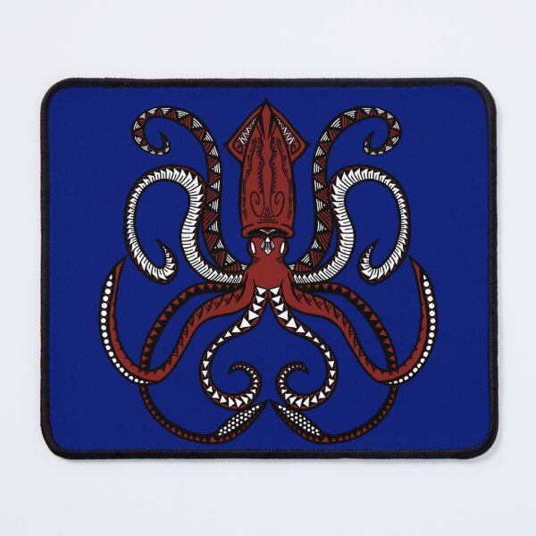 Item preview, Red Tribal Giant Squid designed and sold by Steeb757.