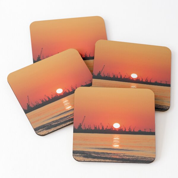 Item preview,  In the morning at the Black Sea, Eforie Nord, commercial ships in the distance.  designed and sold by Gabi.Media.