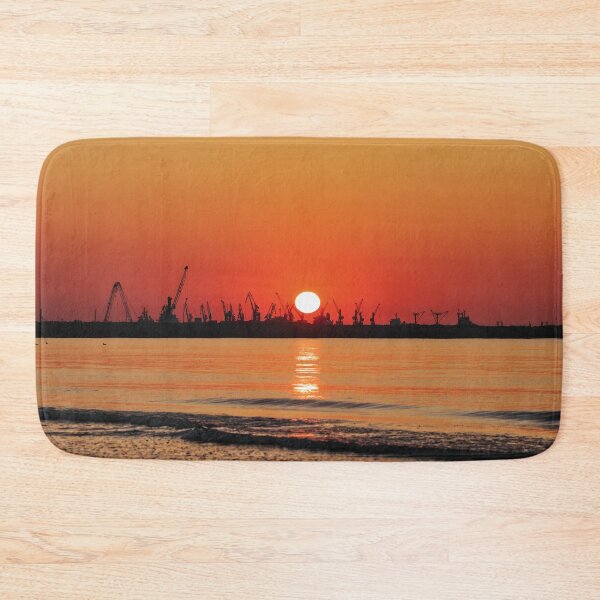 Item preview,  In the morning at the Black Sea, Eforie Nord, commercial ships in the distance.  designed and sold by Gabi.Media.