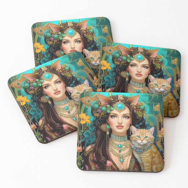 Item preview, Beautiful girl with a cat. designed and sold by Natalia-Vlad.