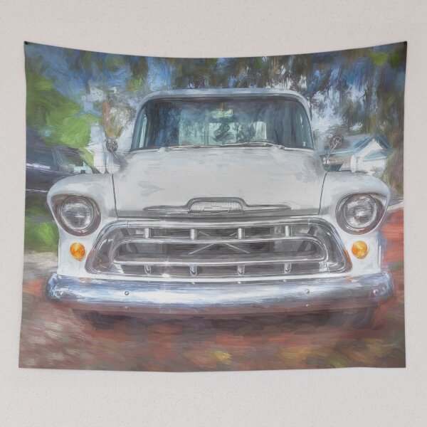 Item preview, 1957 White Chevy Pick Up Truck 3100 Series X104 designed and sold by RichFrancoCars.