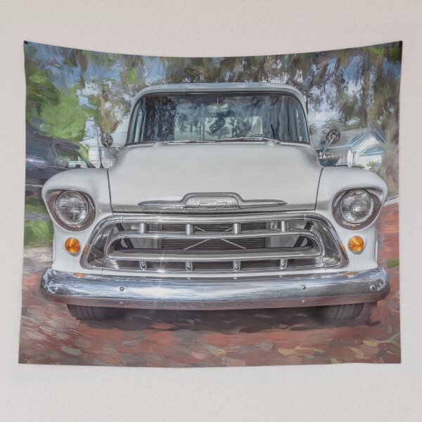 Item preview, 1957 White Chevy Pick Up Truck 3100 Series X106 designed and sold by RichFrancoCars.