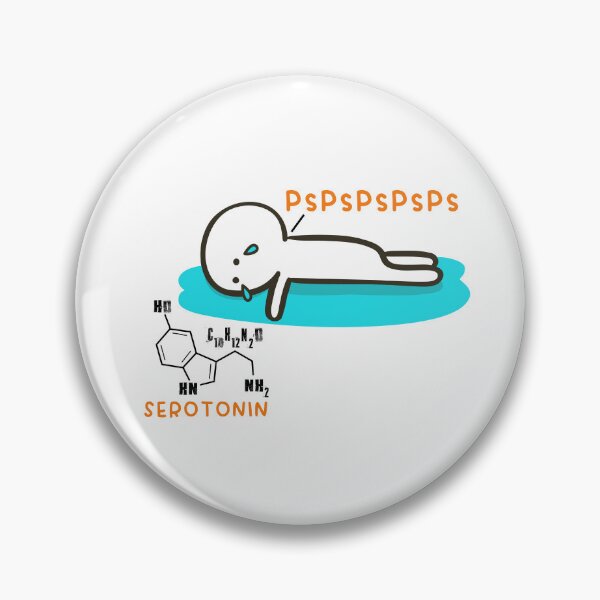 Item preview, PSPSPS Serotonin Funny Pins Stickers Magnets Humorous Depression Anxiety Depressed OCD Mental Health designed and sold by ChronicillnessT.