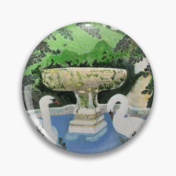 Item preview, Two Swans In An Enchanted Garden  designed and sold by LynseysArtShop.
