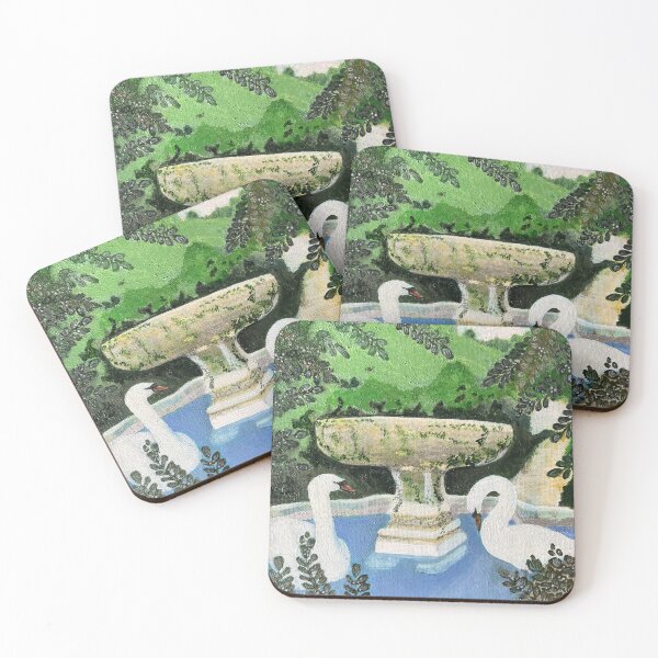 Item preview, Two Swans In An Enchanted Garden  designed and sold by LynseysArtShop.