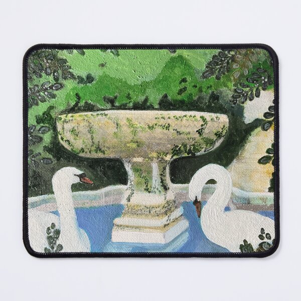 Item preview, Two Swans In An Enchanted Garden designed and sold by LynseysArtShop.