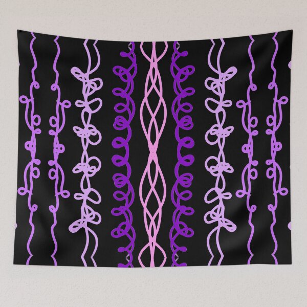 Item preview, Purple and pink vertical wavy lines  designed and sold by Stefrait-7.
