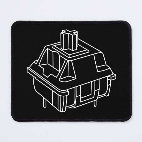 Item preview, Mechanical Keyboard Switch Line Art White designed and sold by PhazerOnest's Merch Corner.