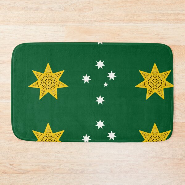 Item preview, Australia. Golden federation sun flag. Alt edition with Southern Cross  designed and sold by Kangaroo Sun.
