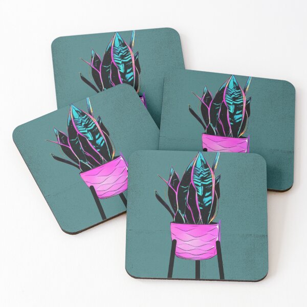 Item preview, Neon Snake Plant on Stand designed and sold by bunhuggerdesign.