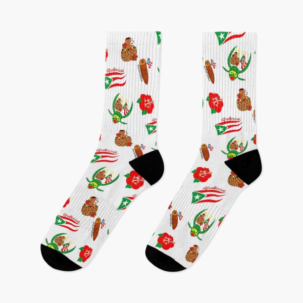 Item preview, Puerto Rico Afro Boricua Flag Symbols Green Yellow Red Black Alcapurria Hibiscus Flower Vejigante Mask Shekere designed and sold by byDarling.