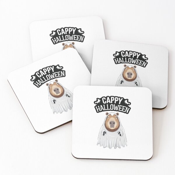 Item preview, Cappy Capy Halloween Capybara Kawaii Ghost designed and sold by These_Prints.