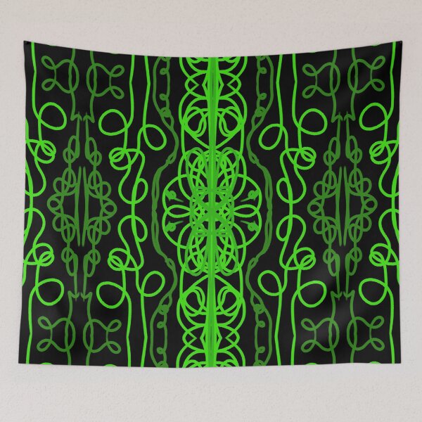 Item preview, Abstract and symmetric green design designed and sold by Stefrait-7.