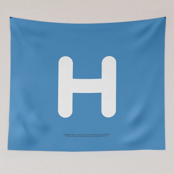 Item preview, Letter H Emoji designed and sold by VeryRandomShop.