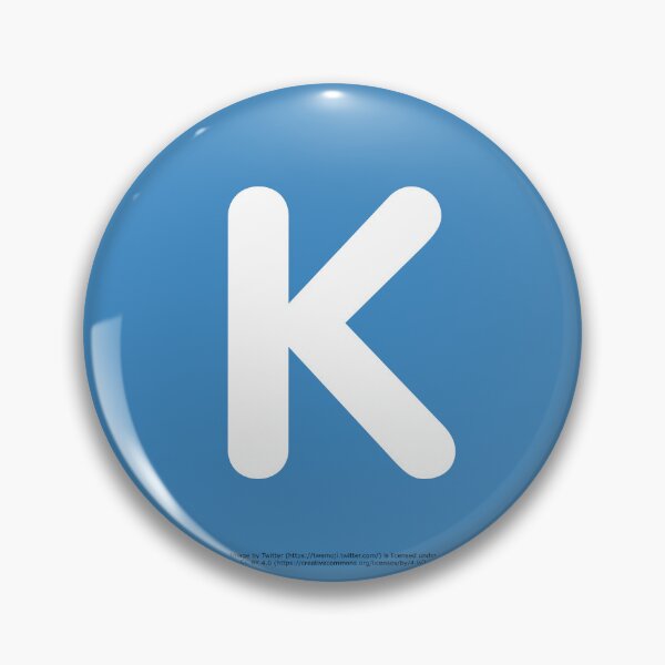 Item preview, Letter K Emoji designed and sold by VeryRandomShop.