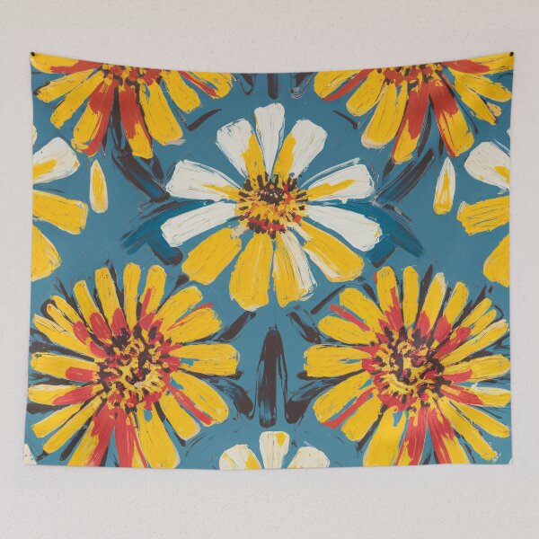 Item preview, Floral Art With Gerbera, Gazania And Osteospermum Flowers designed and sold by pixelplaza.