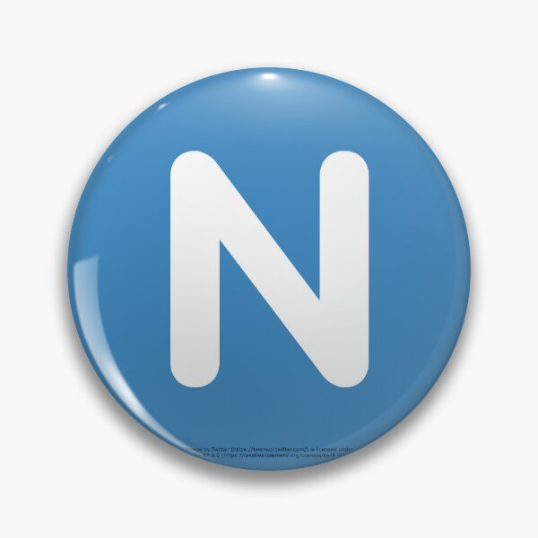 Item preview, Letter N Emoji designed and sold by VeryRandomShop.