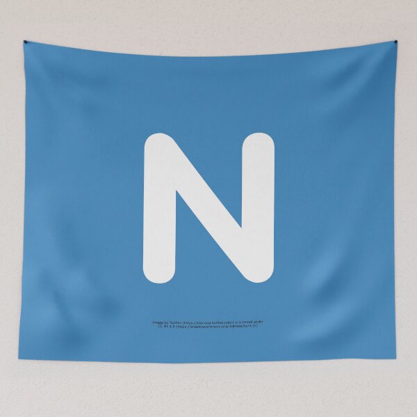 Item preview, Letter N Emoji designed and sold by VeryRandomShop.