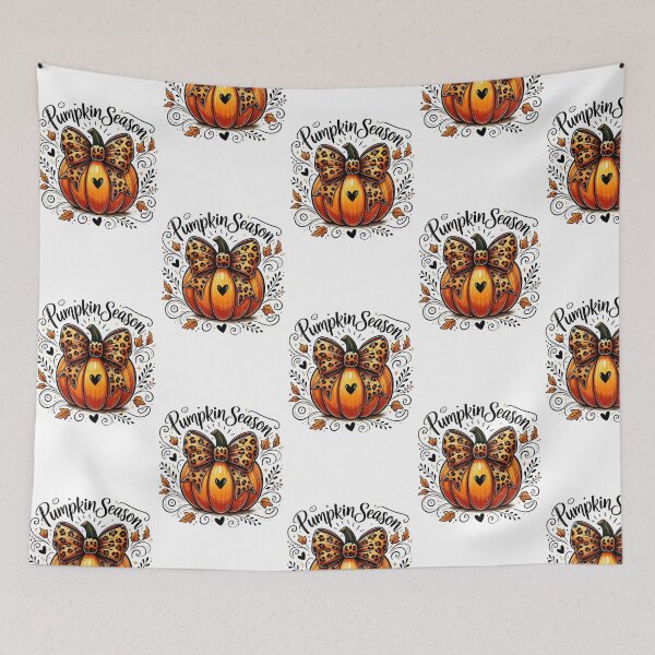 Item preview, Leopard Print Bow Pumpkin Season – Trendy Fall Aesthetic Design designed and sold by GemBob Creations.