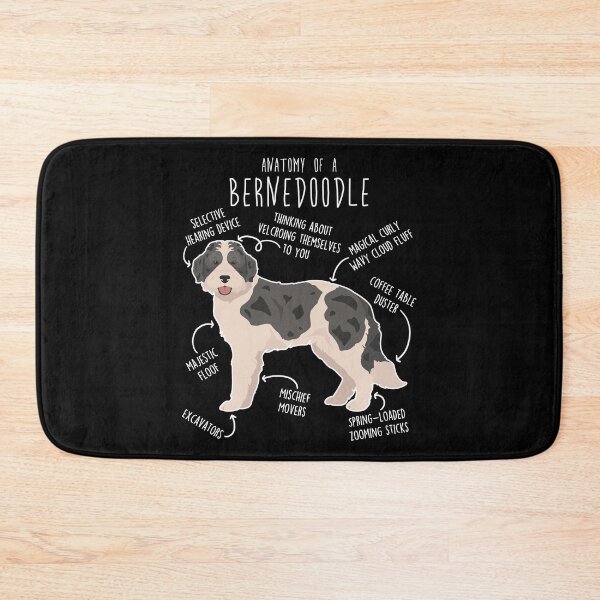 Item preview, Bernedoodle Parti Black Merle Dog Anatomy designed and sold by Clara Hollins.