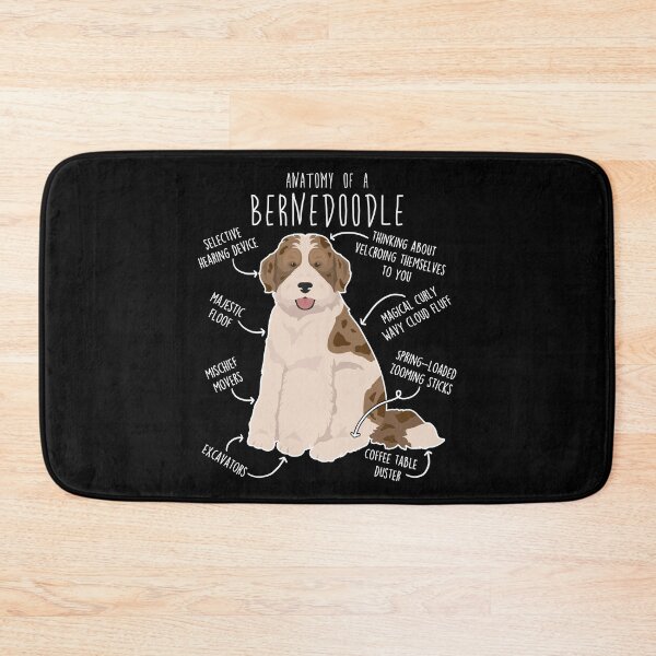 Item preview, Bernedoodle Parti Chocolate Merle Dog Anatomy designed and sold by Clara Hollins.