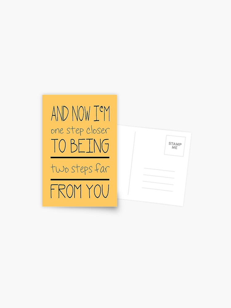 Infinity Lyrics One Direction Postcard By Lukehsmiles Redbubble